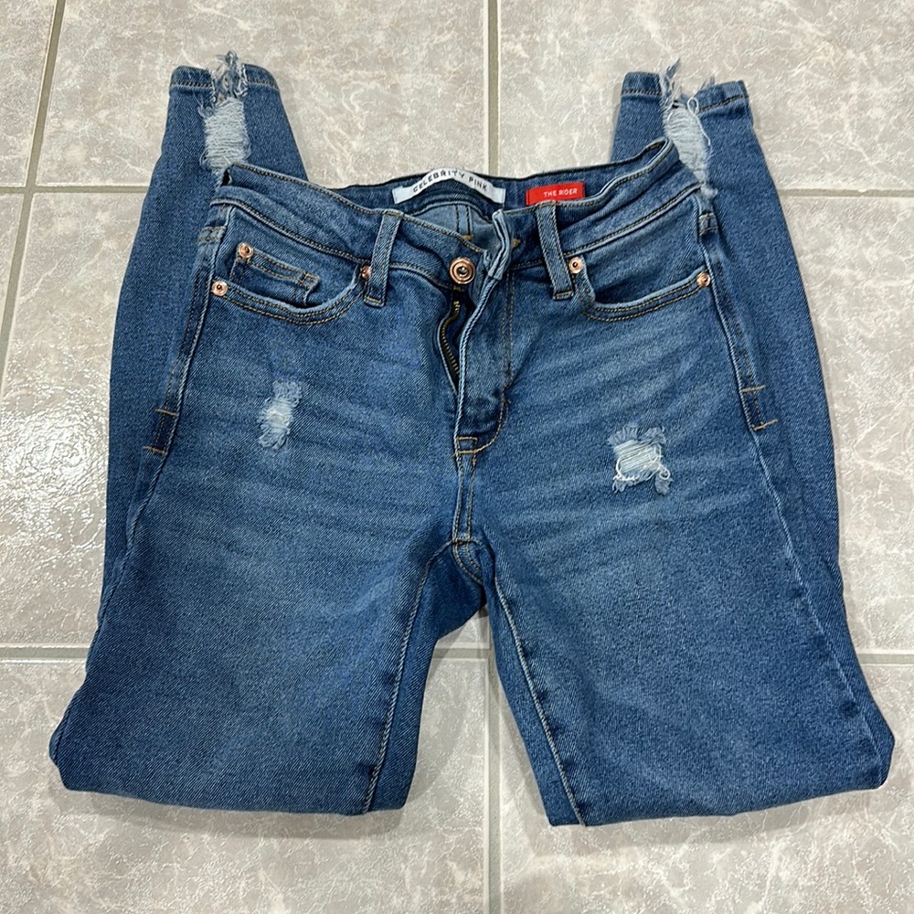 distressed jeans